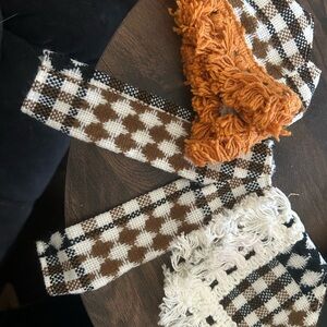 Plaid Knit set of shawls and matching pants for Barbie doll